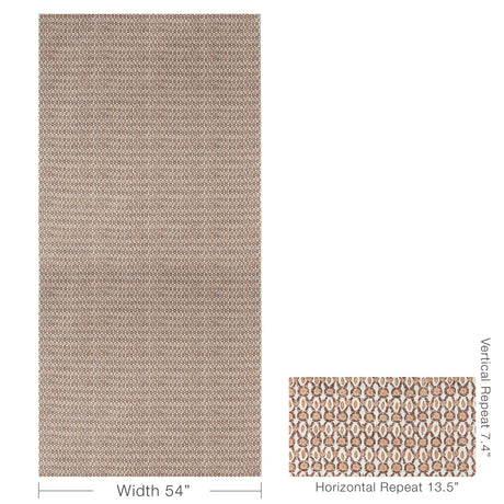 Brunschwig & Fils GALON PRINT MOCHA Fabric