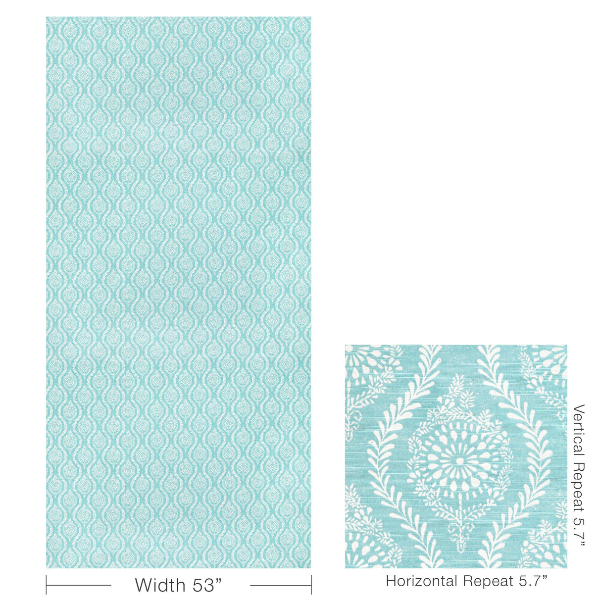 Brunschwig & Fils MARINDOL PRINT AQUA Fabric