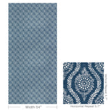 Brunschwig & Fils MARINDOL PRINT BLUE Fabric