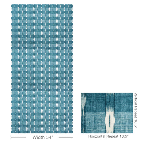 Brunschwig & Fils GIRARD PRINT TEAL Fabric