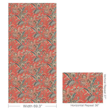 Brunschwig & Fils SEYCHELLES COTTON PRINT CORAL Fabric