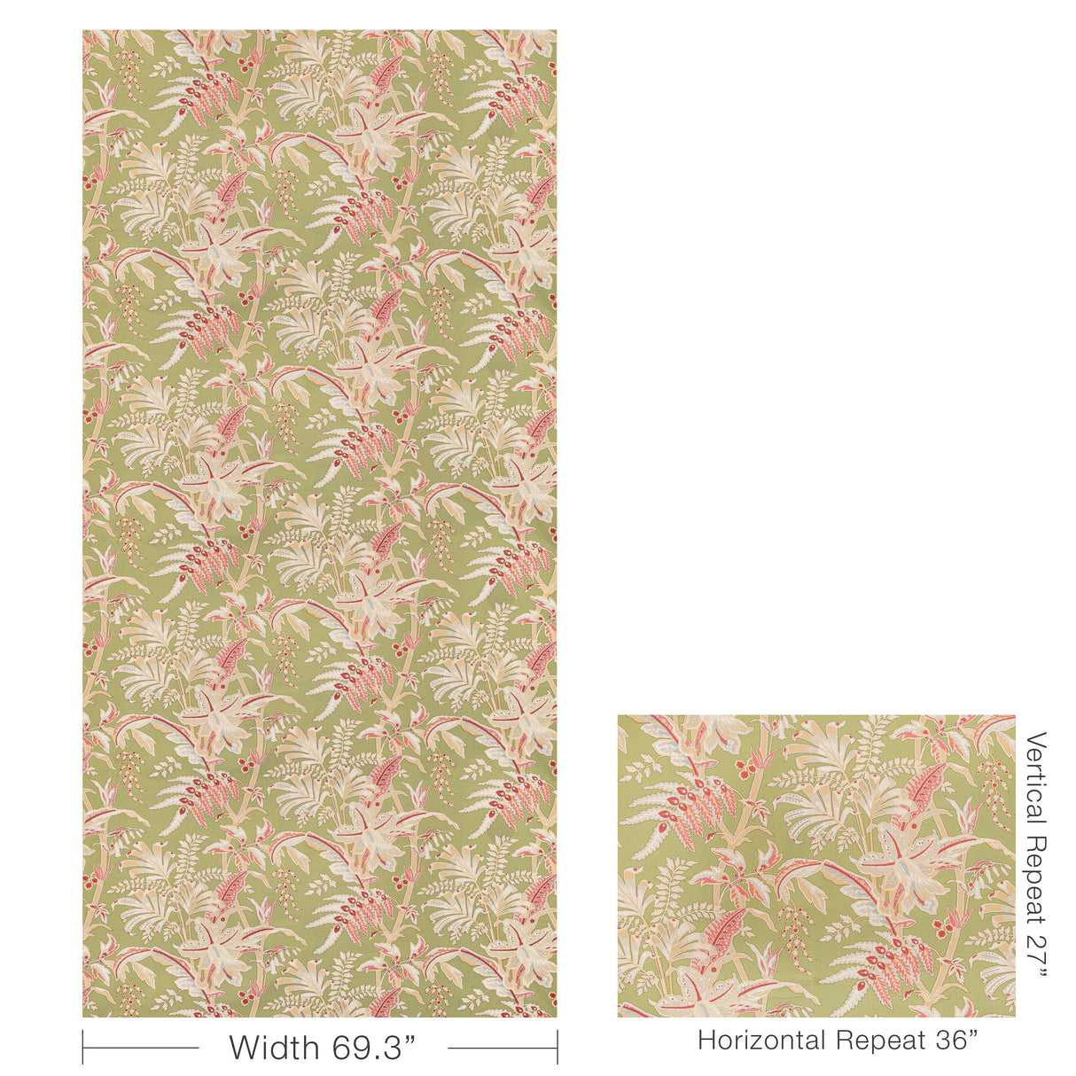 Brunschwig & Fils SEYCHELLES COTTON PRINT LEAF Fabric