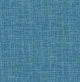 A-Street Prints Emerson Teal Faux Linen Wallpaper