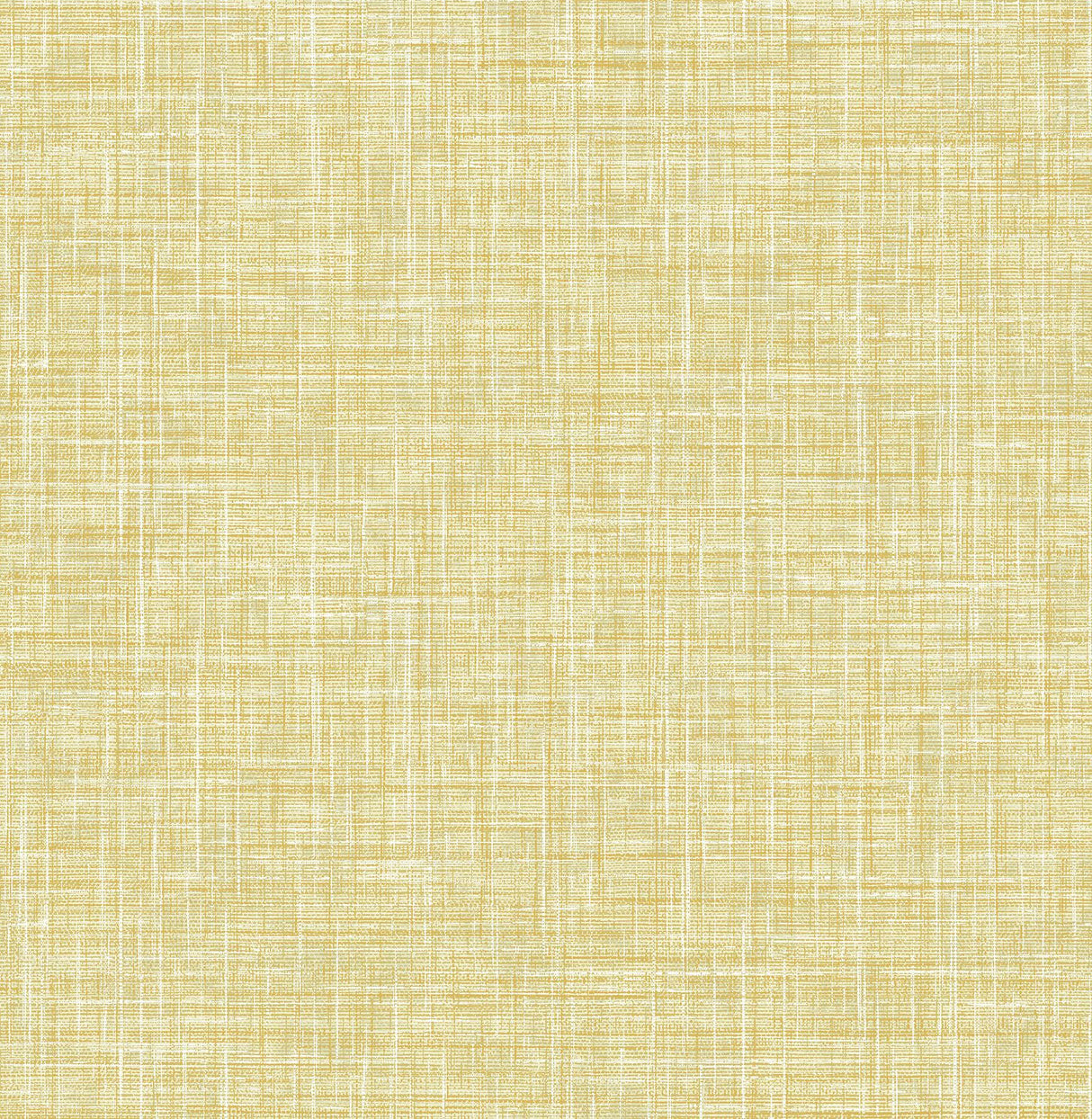 A-Street Prints Emerson Yellow Faux Linen Wallpaper