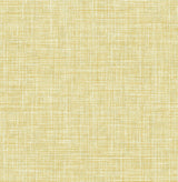 A-Street Prints Emerson Yellow Faux Linen Wallpaper