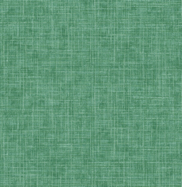 A-Street Prints Emerson Green Faux Linen Wallpaper