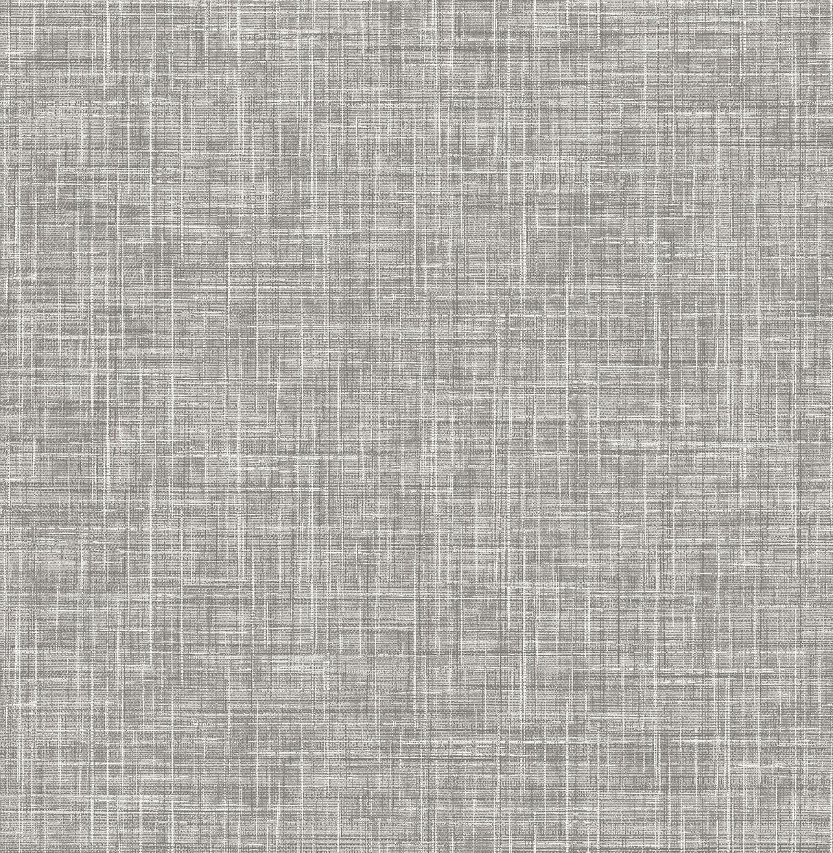 A-Street Prints Emerson Faux Linen Grey Wallpaper