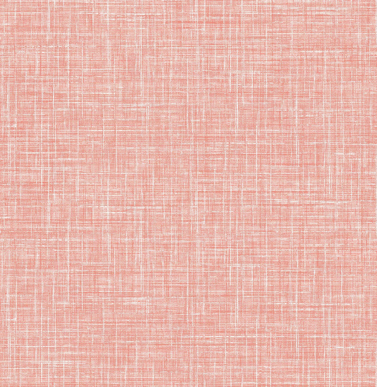 A-Street Prints Emerson Coral Faux Linen Wallpaper