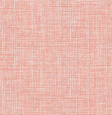 A-Street Prints Emerson Coral Faux Linen Wallpaper