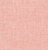 A-Street Prints Emerson Faux Linen Coral Wallpaper
