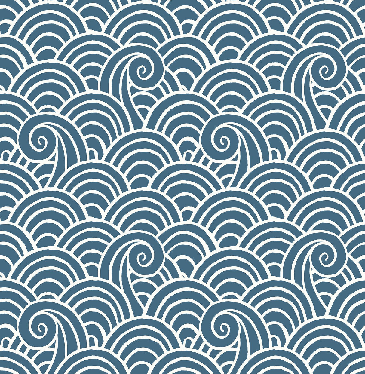 A-Street Prints Alorah Blue Wave Wallpaper