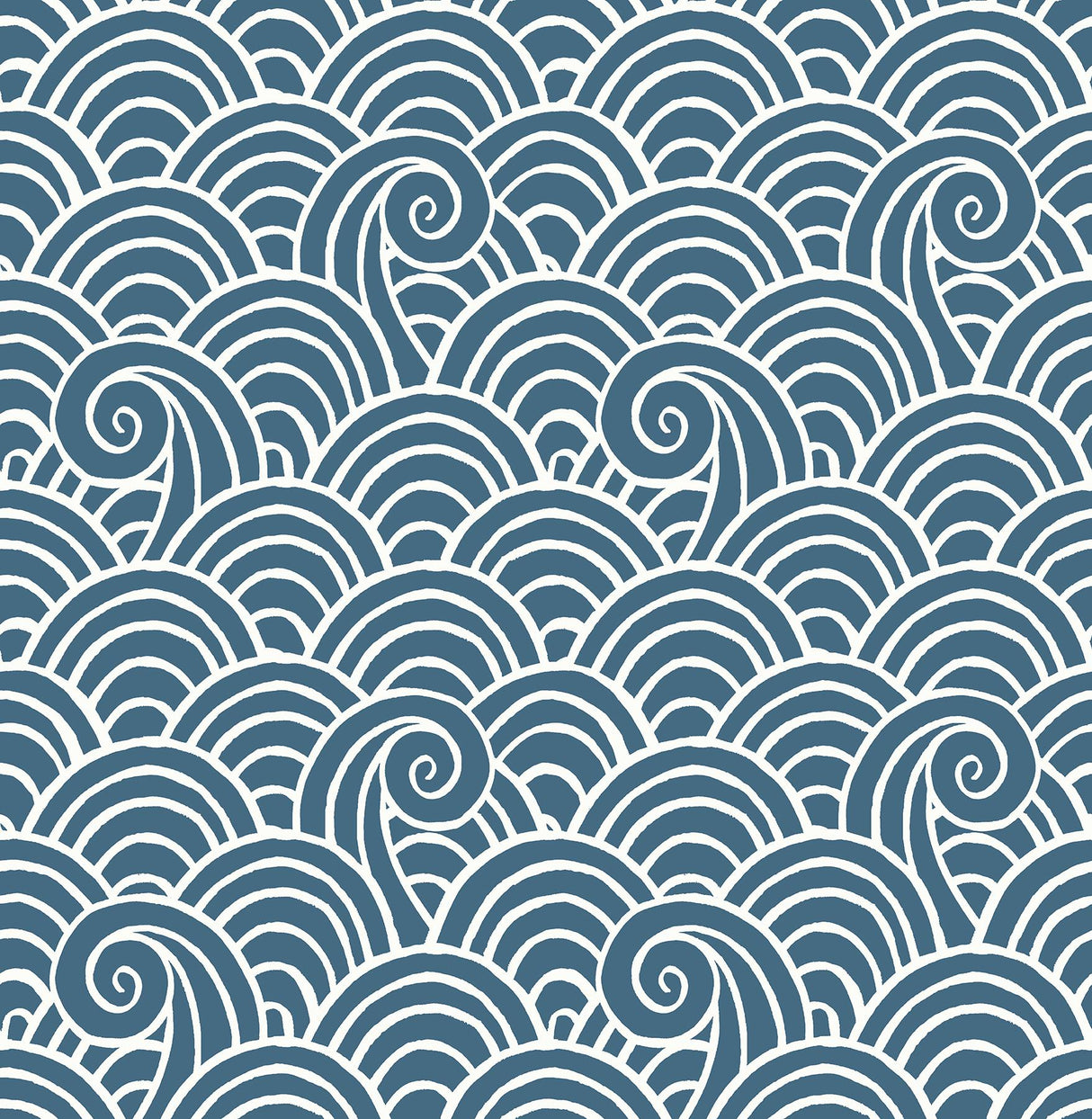 A-Street Prints Alorah Wave Blue Wallpaper