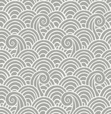 A-Street Prints Alorah Grey Wave Wallpaper