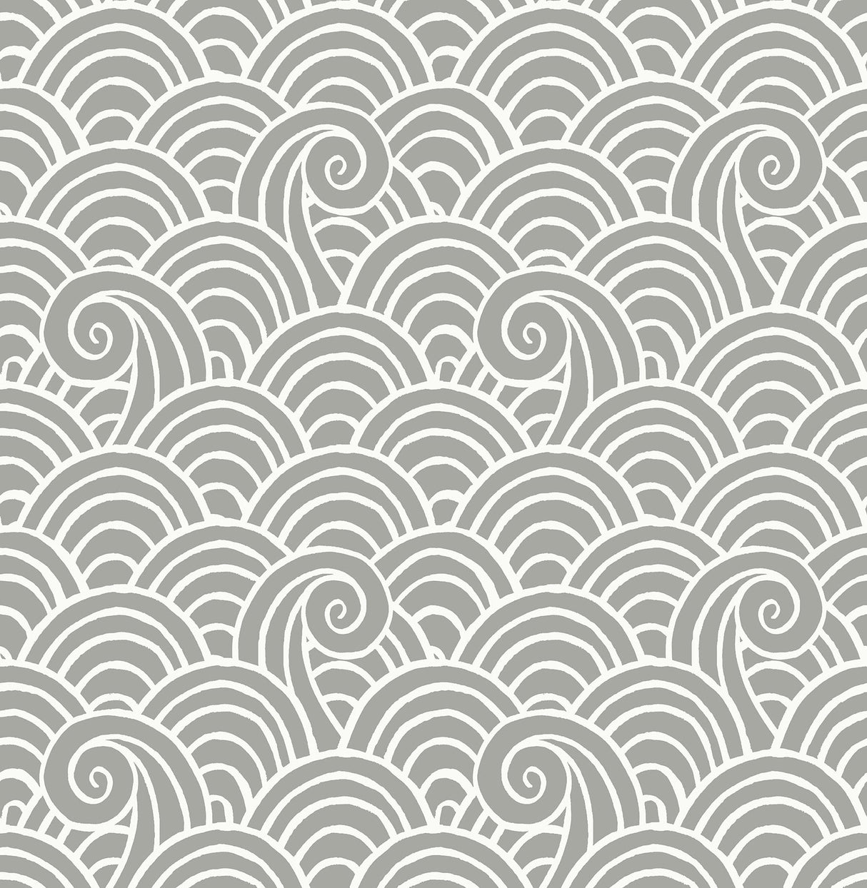 A-Street Prints Alorah Wave Grey Wallpaper