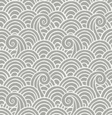 A-Street Prints Alorah Wave Grey Wallpaper