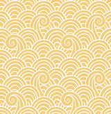 A-Street Prints Alorah Yellow Wave Wallpaper