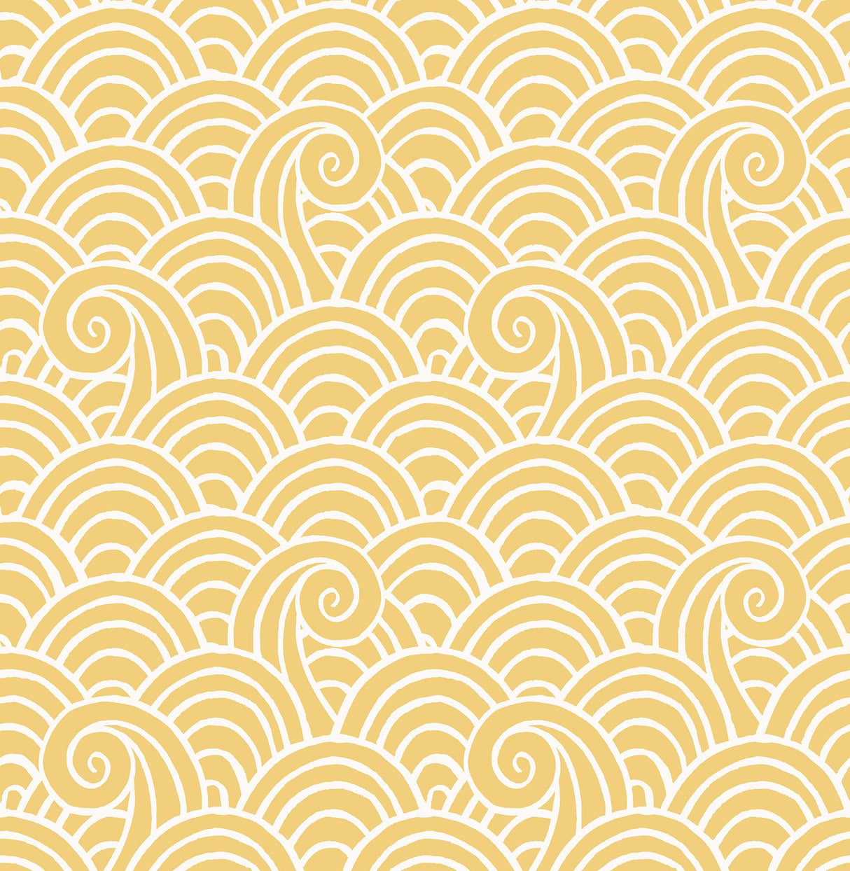 A-Street Prints Alorah Wave Yellow Wallpaper
