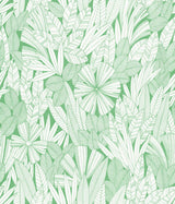 A-Street Prints Bannon Green Leaves Wallpaper