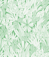 A-Street Prints Bannon Leaves Green Wallpaper