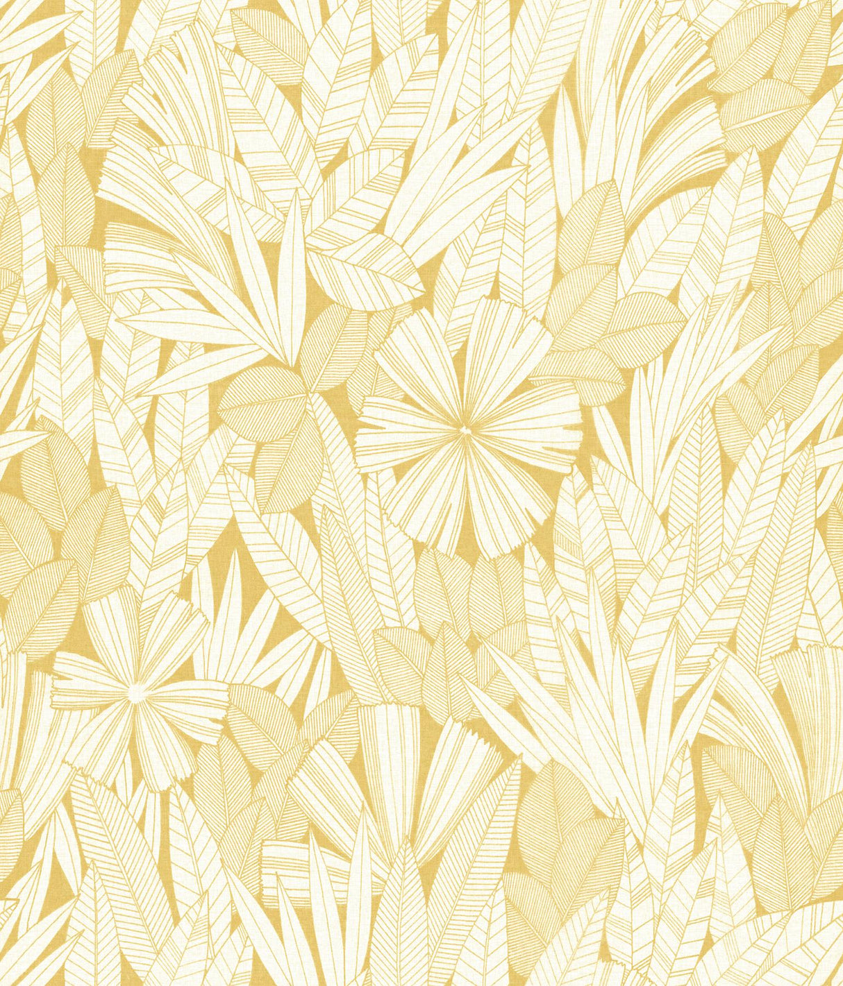A-Street Prints Bannon Leaves Yellow Wallpaper