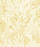 A-Street Prints Bannon Leaves Yellow Wallpaper