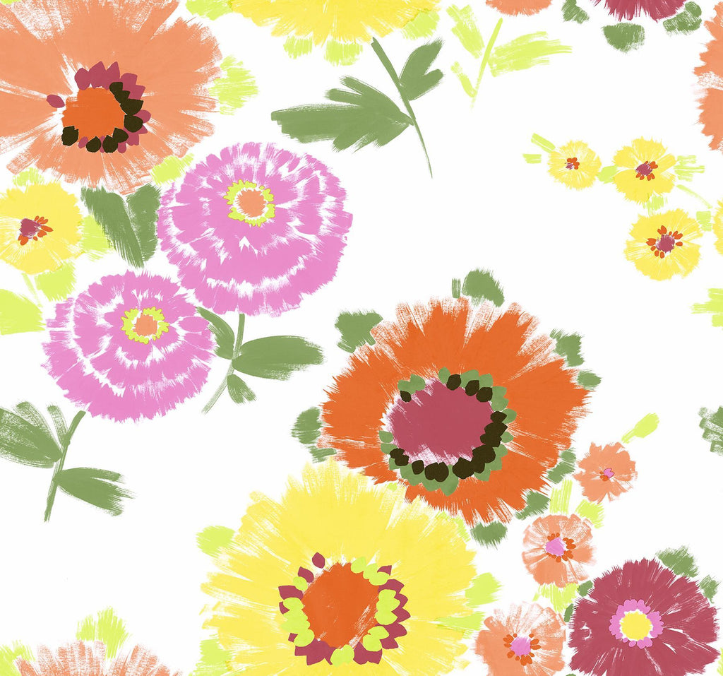 A-Street Prints Essie Yellow Painterly Floral Wallpaper