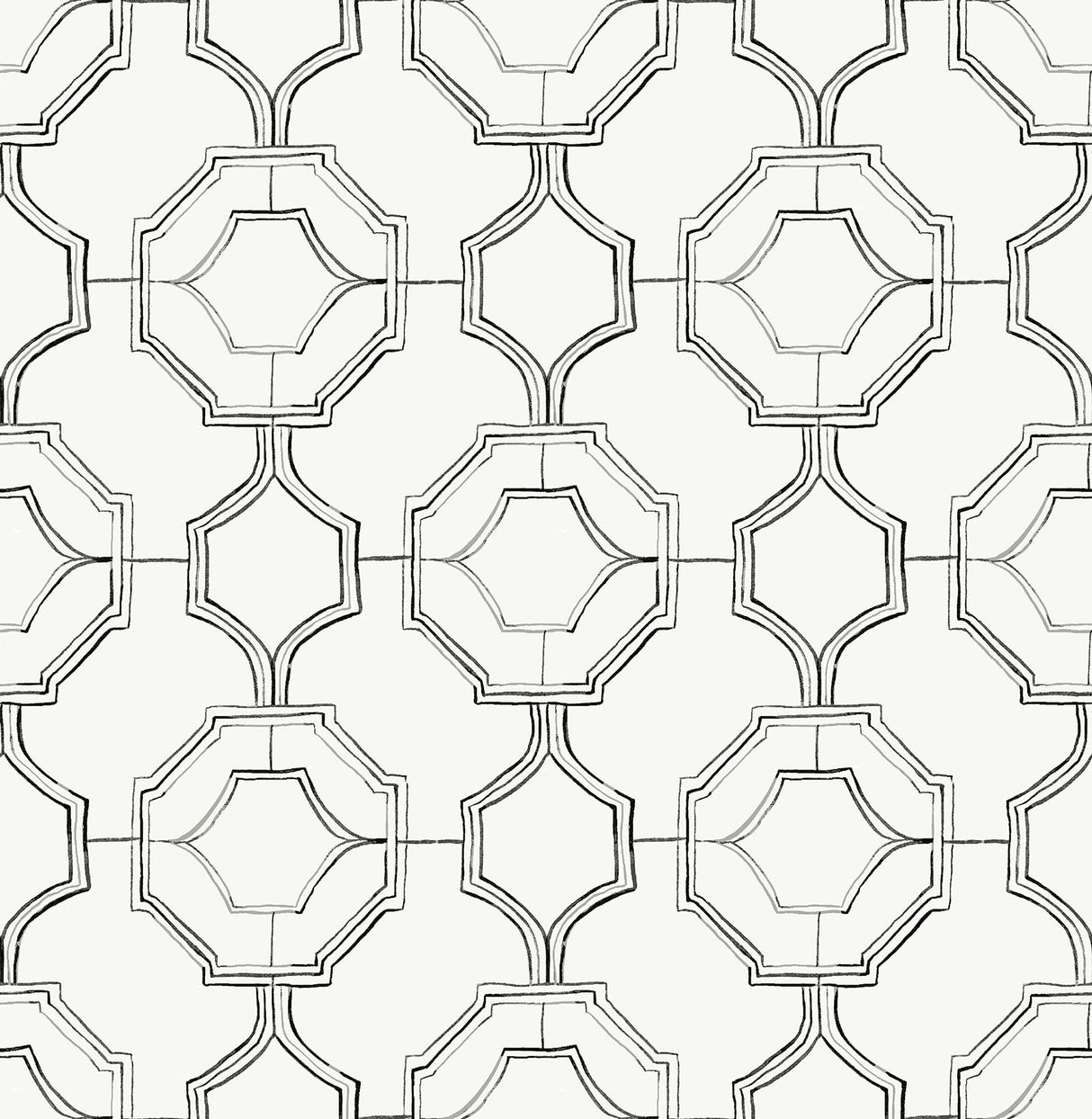 A-Street Prints Gallina Trellis Charcoal Wallpaper