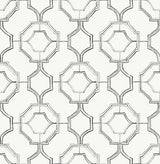A-Street Prints Gallina Trellis Charcoal Wallpaper