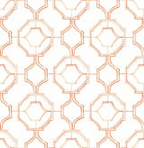 A-Street Prints Gallina Orange Trellis Wallpaper