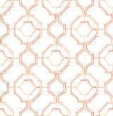A-Street Prints Gallina Trellis Orange Wallpaper