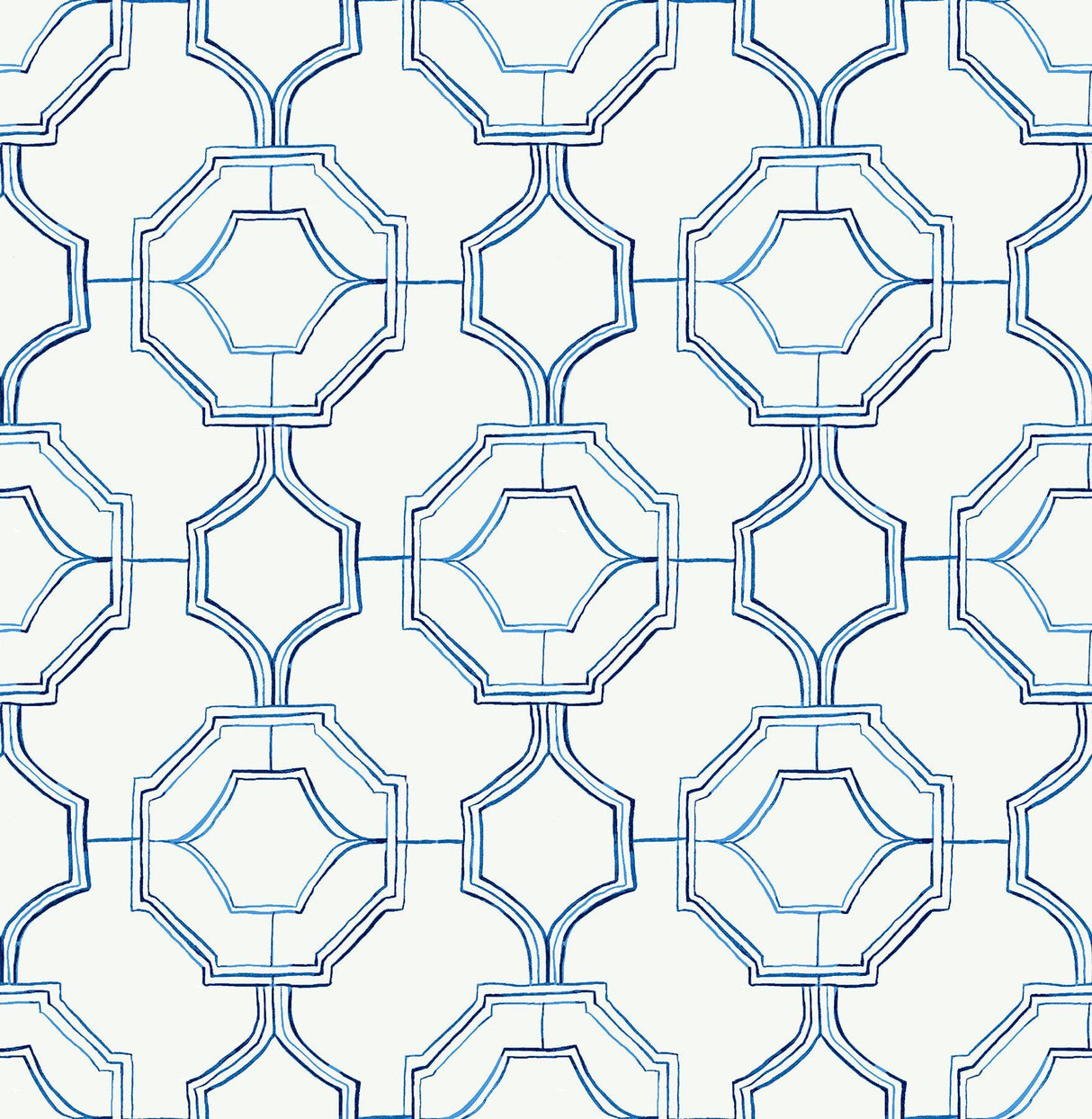 A-Street Prints Gallina Blue Trellis Wallpaper