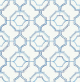 A-Street Prints Gallina Blue Trellis Wallpaper
