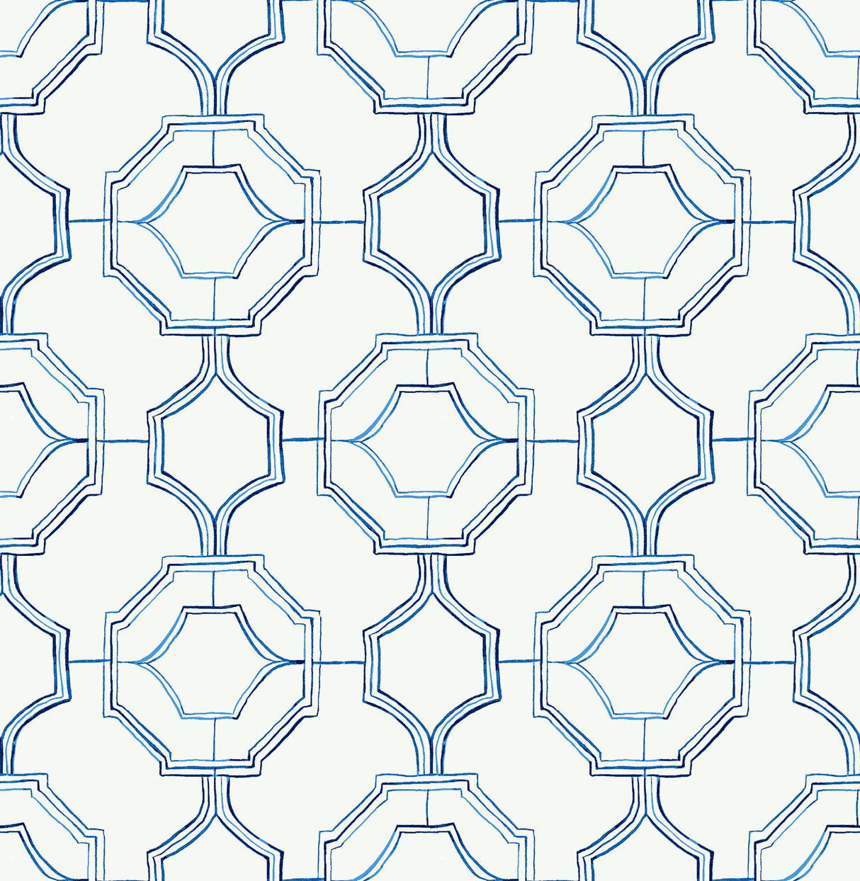 A-Street Prints Gallina Trellis Blue Wallpaper
