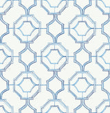 A-Street Prints Gallina Trellis Blue Wallpaper