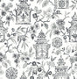 A-Street Prints Helaine Charcoal Pagoda Wallpaper