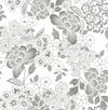 A-Street Prints Irina Grey Floral Blooms Wallpaper
