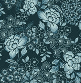 A-Street Prints Irina Floral Blooms Navy Wallpaper