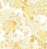 A-Street Prints Irina Yellow Floral Blooms Wallpaper