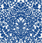 A-Street Prints Marni Blue Fruit Damask Wallpaper