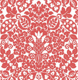 A-Street Prints Marni Red Fruit Damask Wallpaper