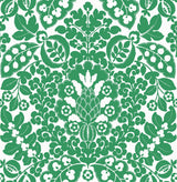 A-Street Prints Marni Green Fruit Damask Wallpaper
