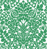 A-Street Prints Marni Fruit Damask Green Wallpaper