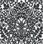 A-Street Prints Marni Black Fruit Damask Wallpaper