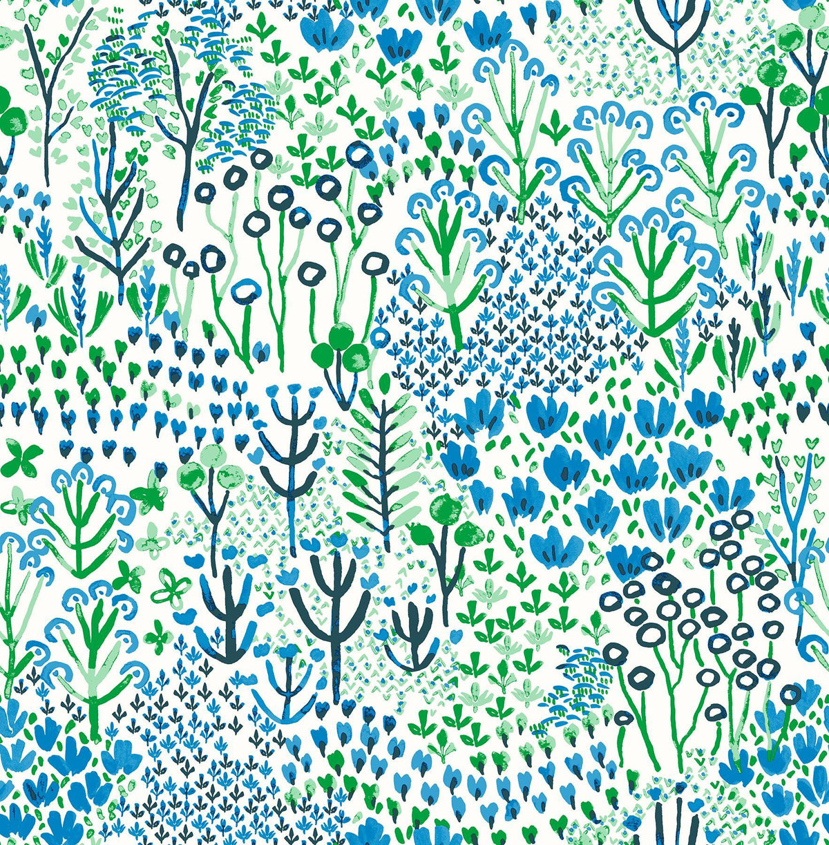 A-Street Prints Chilton Blue Wildflowers Wallpaper