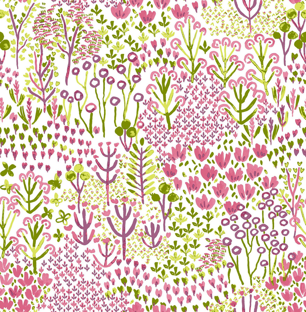 A-Street Prints Chilton Wildflowers Pink Wallpaper