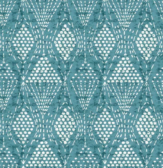 A-Street Prints Grady Teal Dotted Geometric Wallpaper