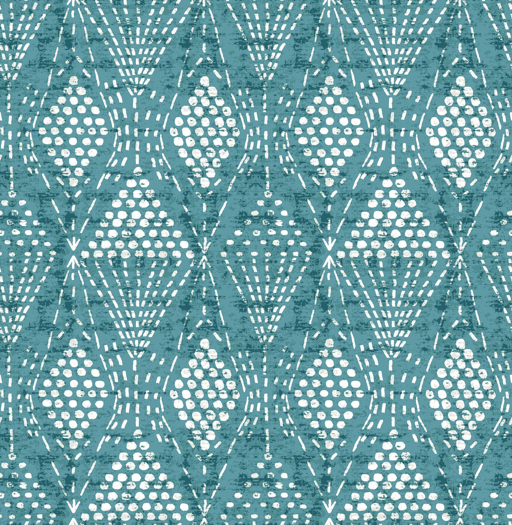 A-Street Prints Grady Dotted Geometric Teal Wallpaper