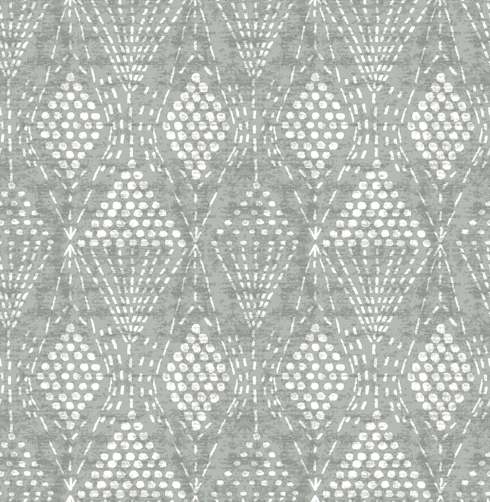 A-Street Prints Grady Dotted Geometric Grey Wallpaper