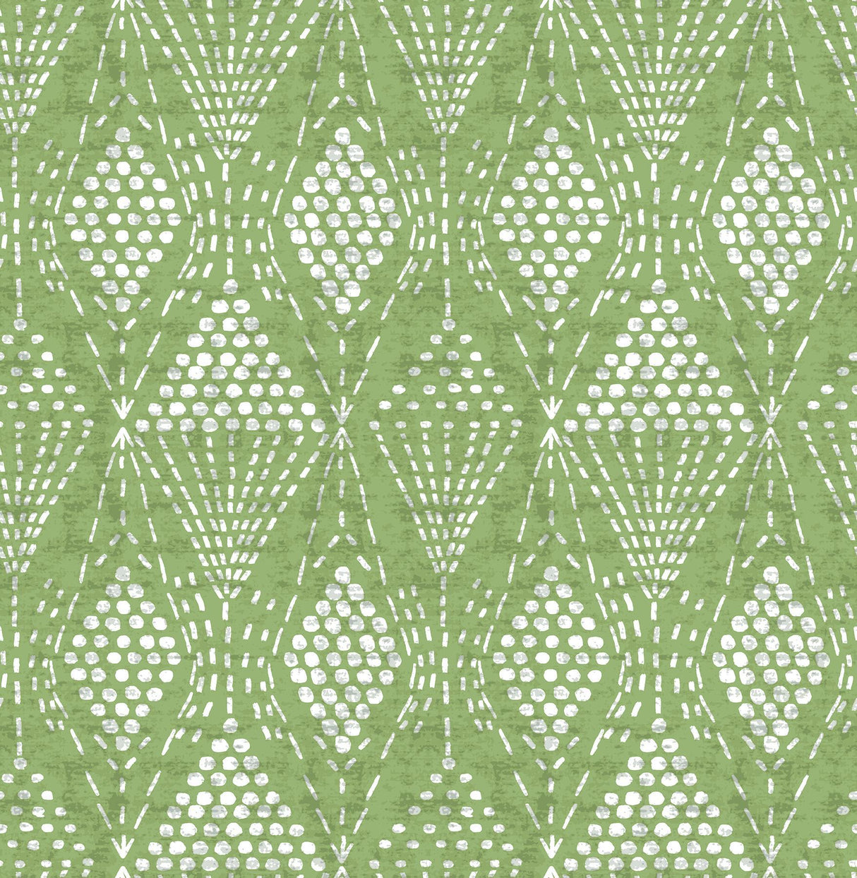 A-Street Prints Grady Green Dotted Geometric Wallpaper
