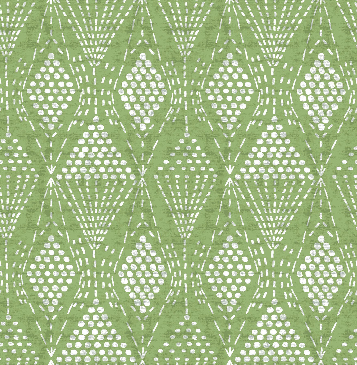 A-Street Prints Grady Dotted Geometric Green Wallpaper